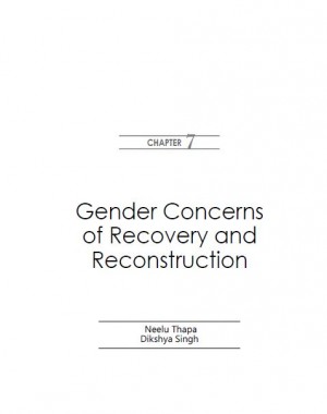 Gender Concerns of Recovery and Reconstruction