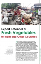 Export Potential of Fresh Vegetables to India and Other Countries 