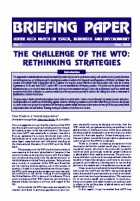 The Challenge of the WTO-Rethinking Strategies 