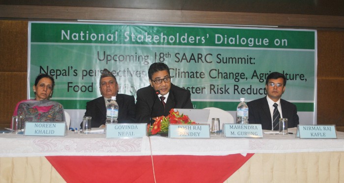 National Stakeholders’ Dialogue on Upcoming 18th SAARC Summit: Nepal’s perspectives on Climate Change, Agriculture, Food Security and Disaster Risk Reduction