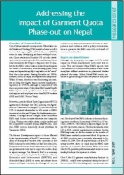  Addressing the Impact of Garment Quota Phase-out on Nepal