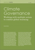 Climate Governance Working with multiple actors to combat global warming