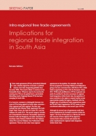 Implications for regional trade integration in South Asia 